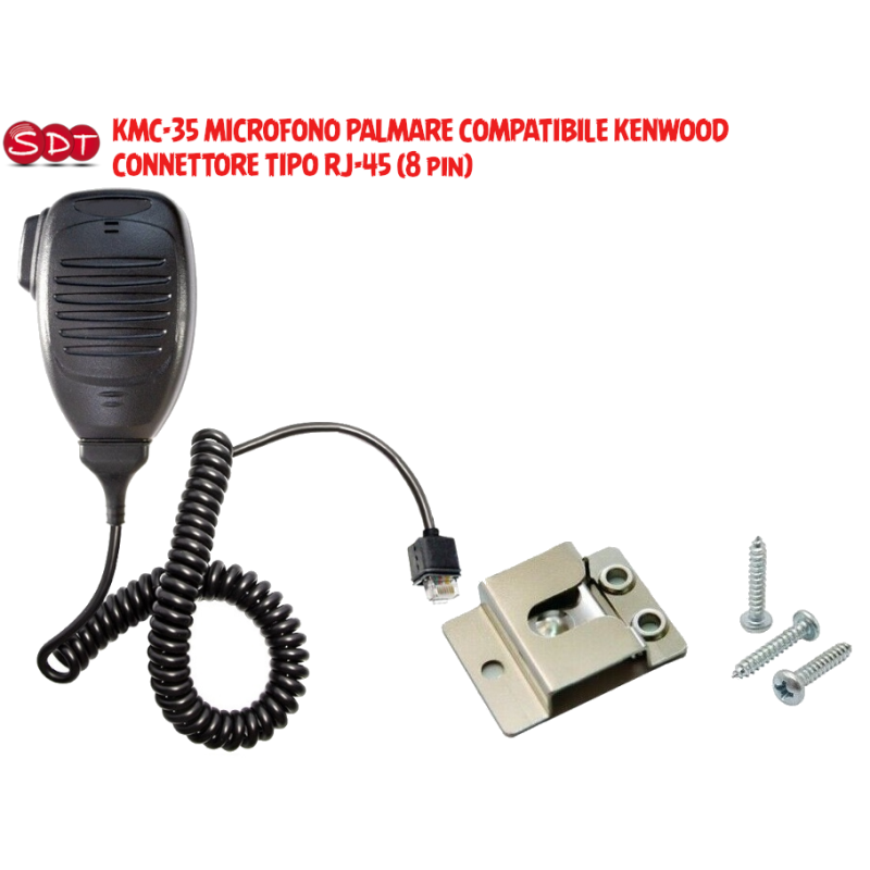 KMC-35 MICROFONO PALMARE COMPATIBILE KENWOOD CONNETTORE TIPO RJ-45 (8 pin)