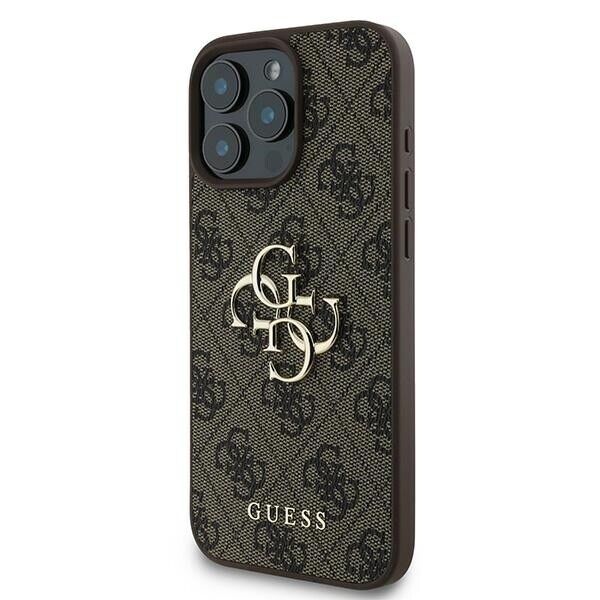 Custodia Guess in TPU rigida per Apple iPhone 16 Pro 6.3 - marrone