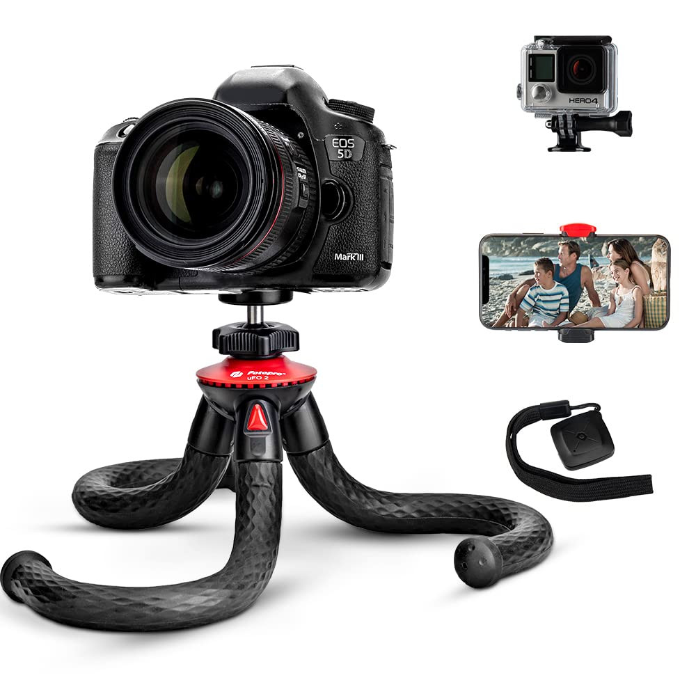 Fotopro UFO2 treppiede flessibile, nero/rosso, regular, FPUFO2 (u9W)