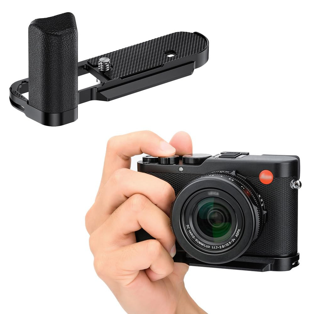 JJC Impugnatura in metallo per fotocamera Leica D-LUX8 con design Arca (x4E)
