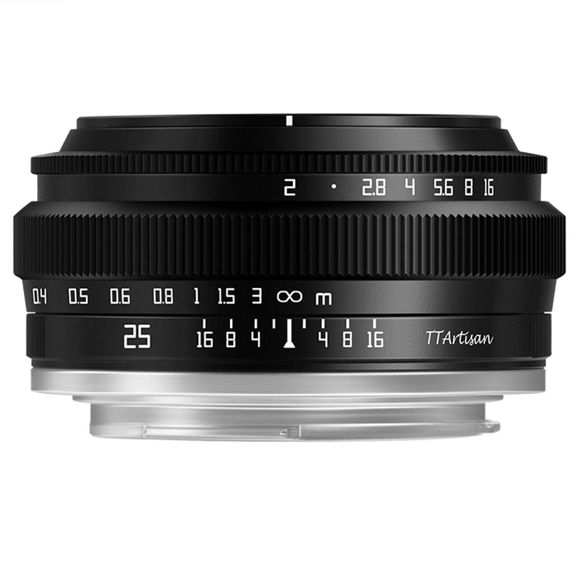 TTArtisan APS-C - Obiettivo con corpo in metallo F2 da 25 mm, compatibile (g0q)