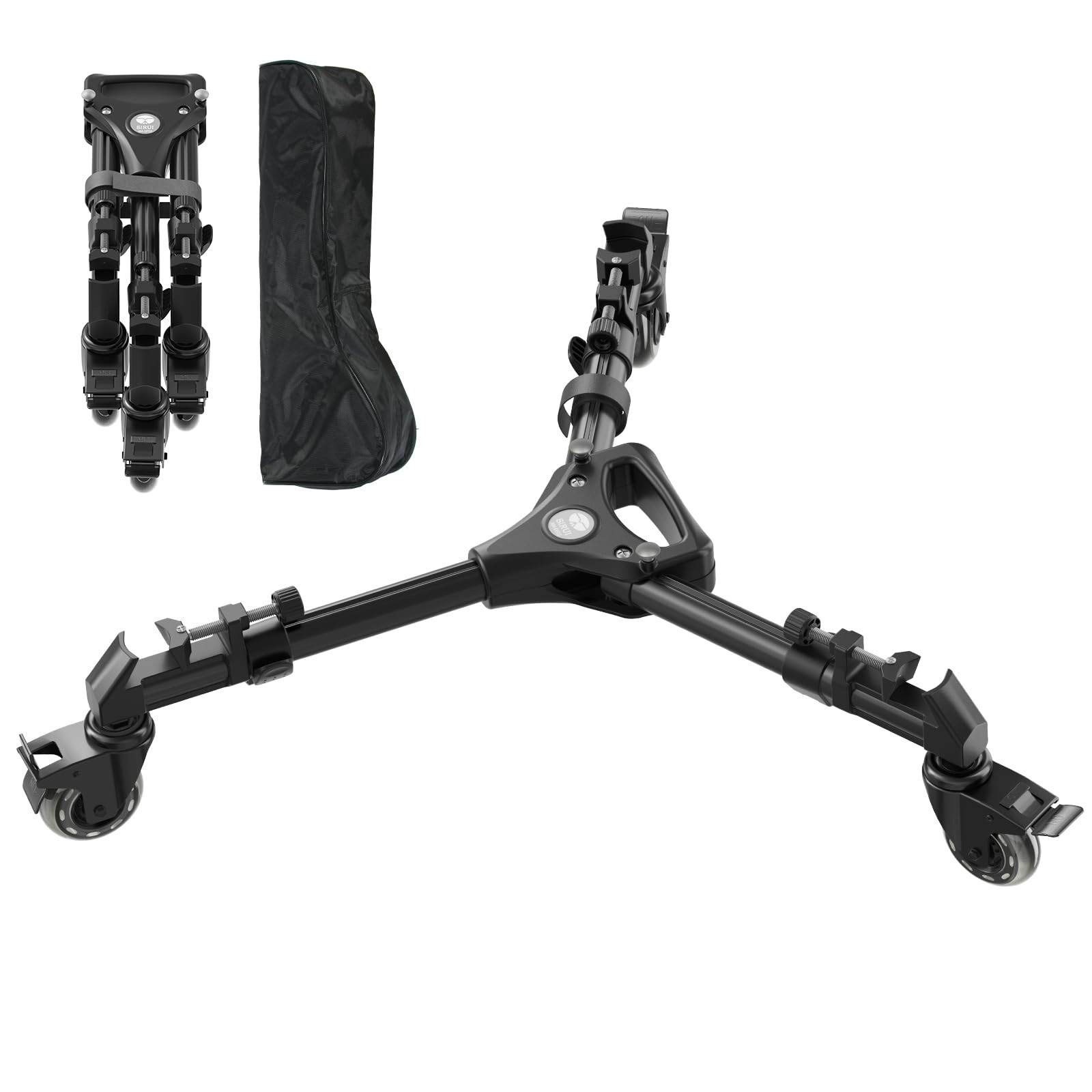 SIRUI Universal Photography Tripod Dolly con Ruote in Gomma da 3", (c5y)