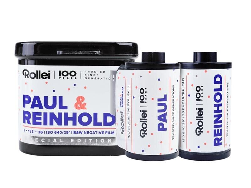 ROLLEI PELLICOLA PAUL & REINHOLD ED SPECIALE 100 ANNI 135-36 ISO 640 2 PELLICOLE