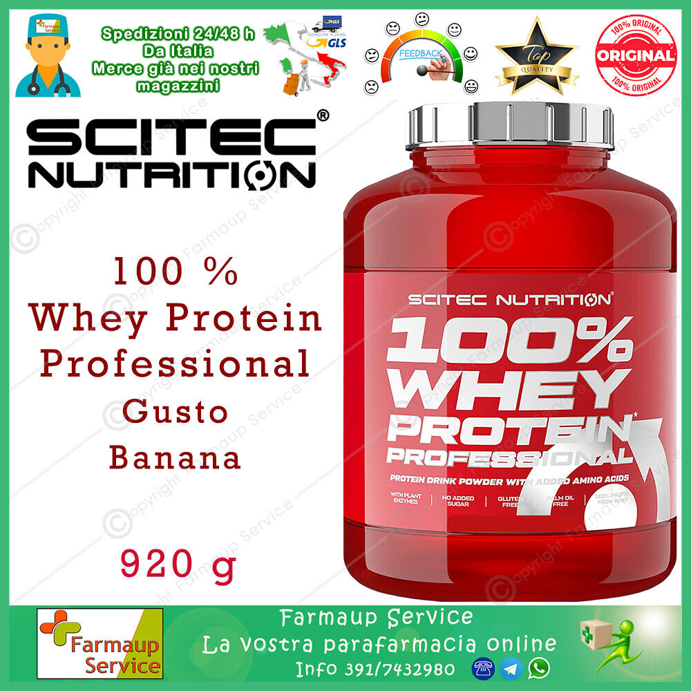 SCITEC NUTRITION 100% Whey Protein Professional 920 Gr. Proteine Siero del Latte