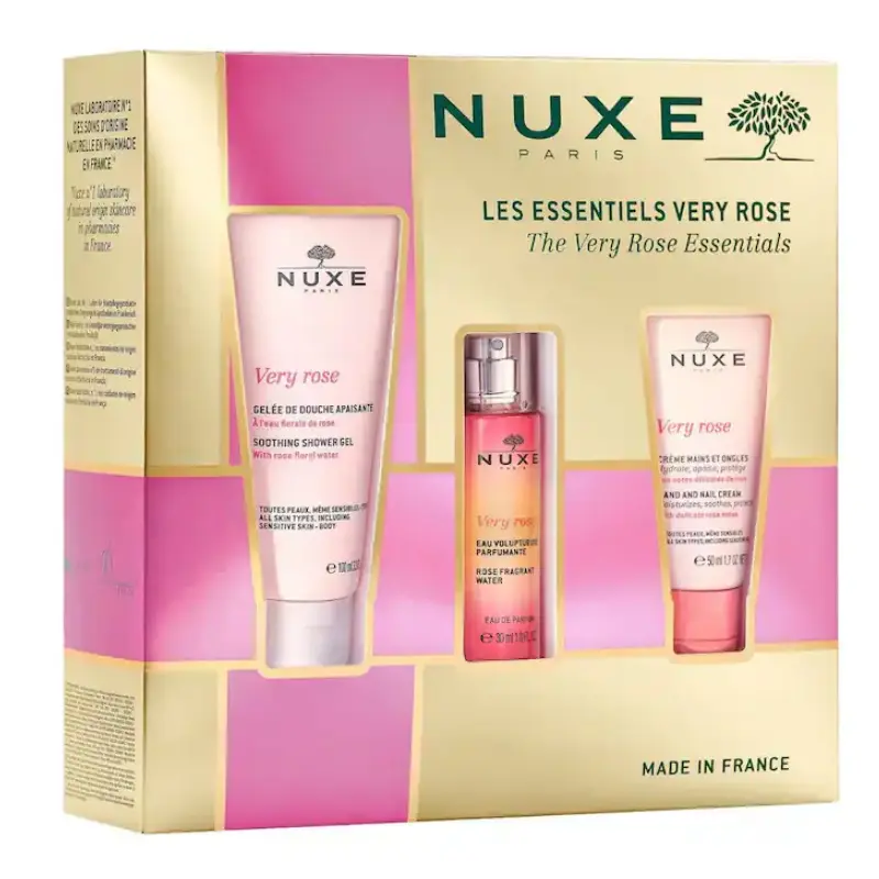 Nuxe Very Rose Essentials Kit Skincare Gift Box con 3 Prodotti