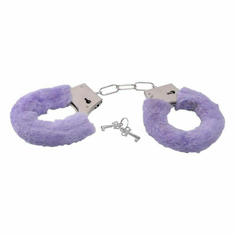 Manette professionali bdsm sexy costrittivo in metallo con pelliccia bondage