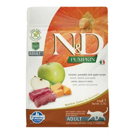 Farmina ned pumpkin grain free gatto adult cervo zucca e mela 300 gr