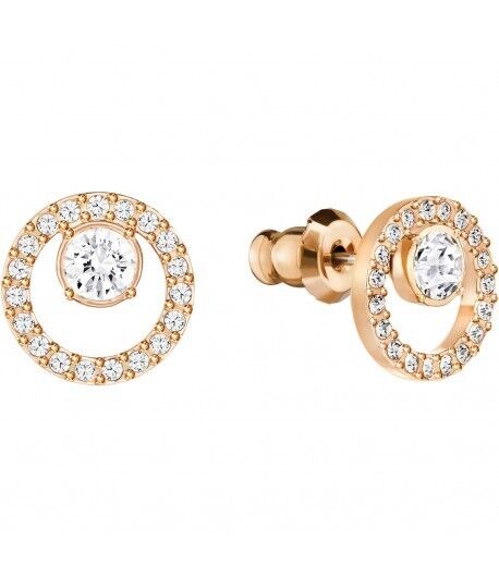 Orecchini a buco Swarovski Creativity bianchi oro rosa  5199827