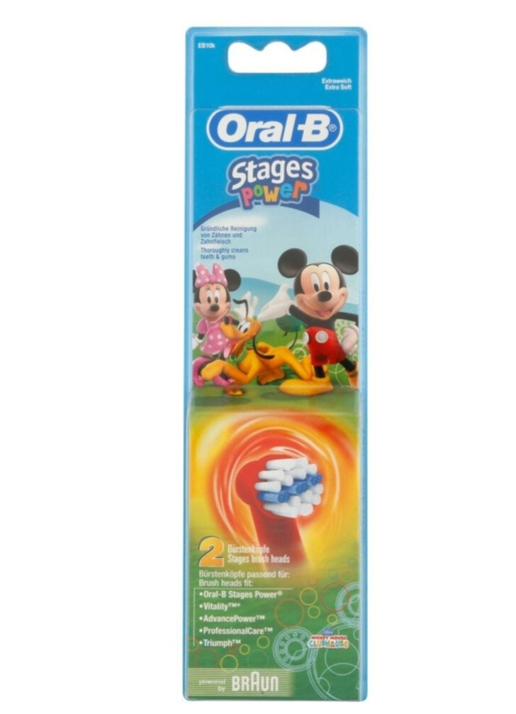 2 Testine Spazzolino Elettrico Oral-B Stages Power Topolino Disney
