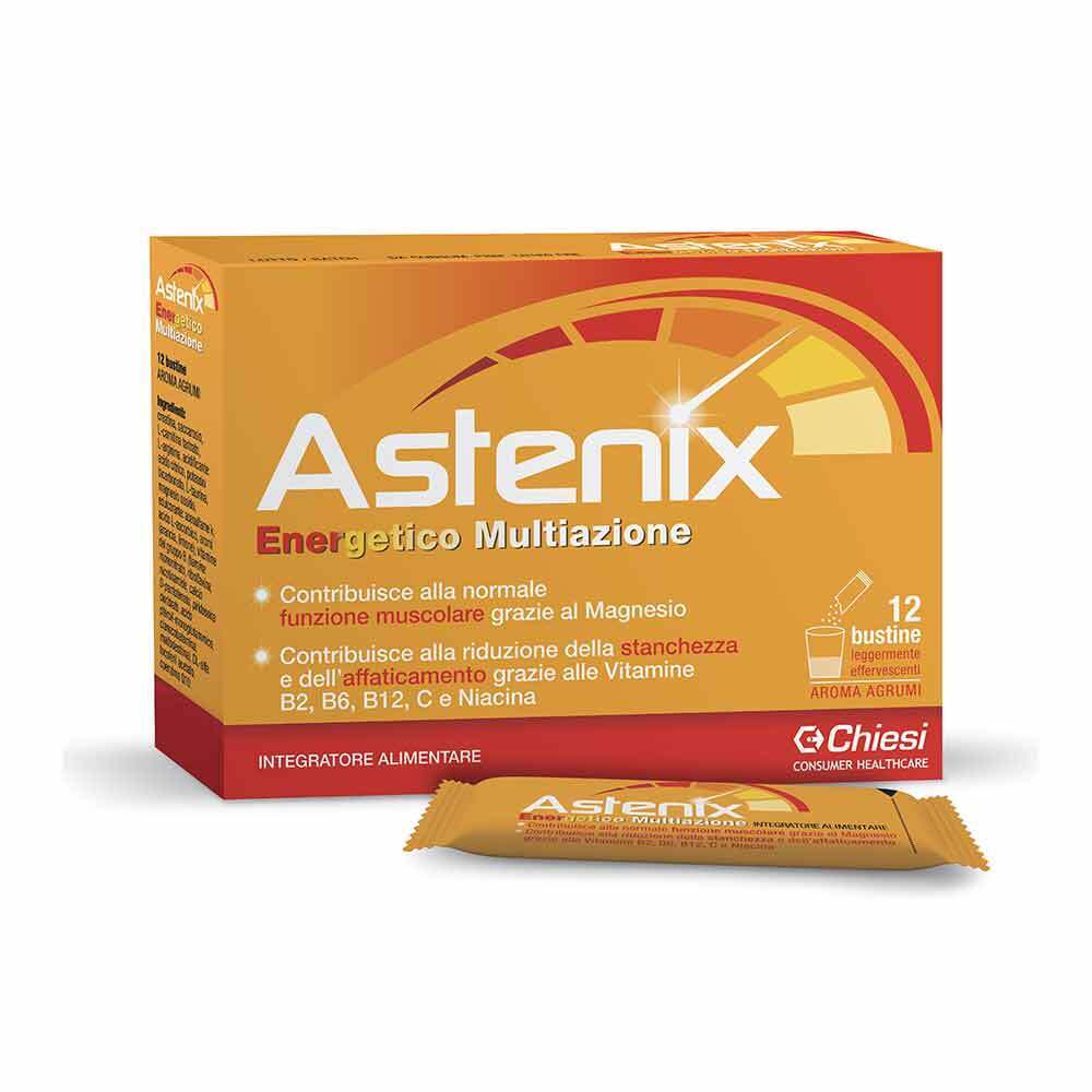 Chiesi Astenix Integratore Energetico Multiazione Aroma Agrumi, 12 bustine