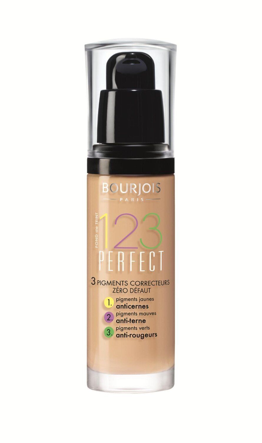 3 x Bourjois Paris 123 Perfect Foundation 30ml New &   - 52 Vanilla
