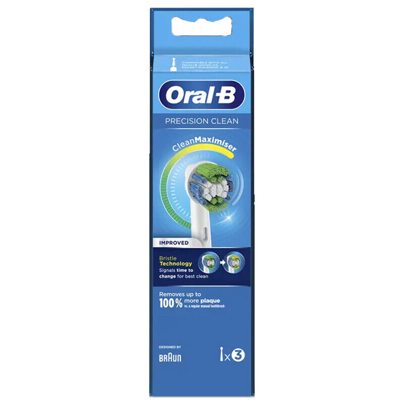 3pz ORAL-B PRECISION CLEAN TESTINE DI RICAMBIO CON TECNOLOGIA CLEANMAXIMISER