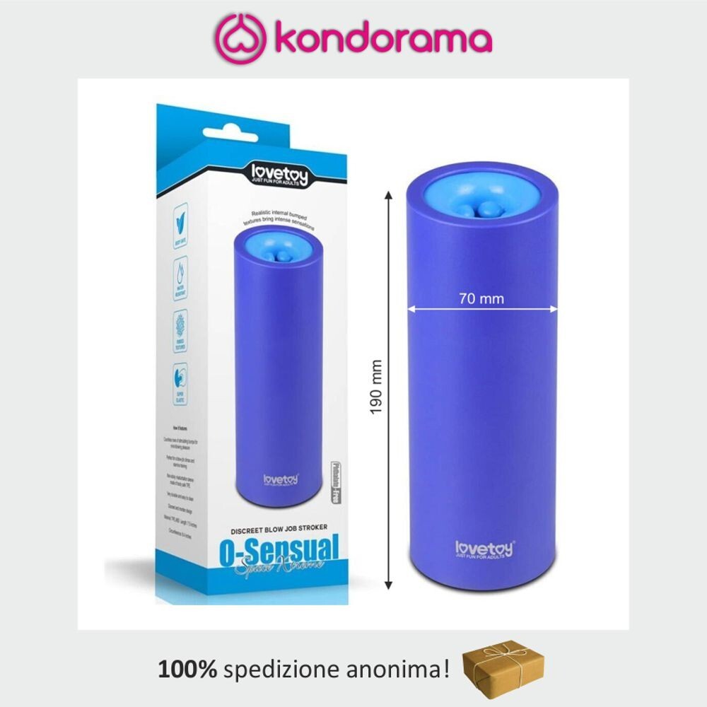 Lovetoy masturbatore maschile discreto con custodia rigida e stimolatori interni