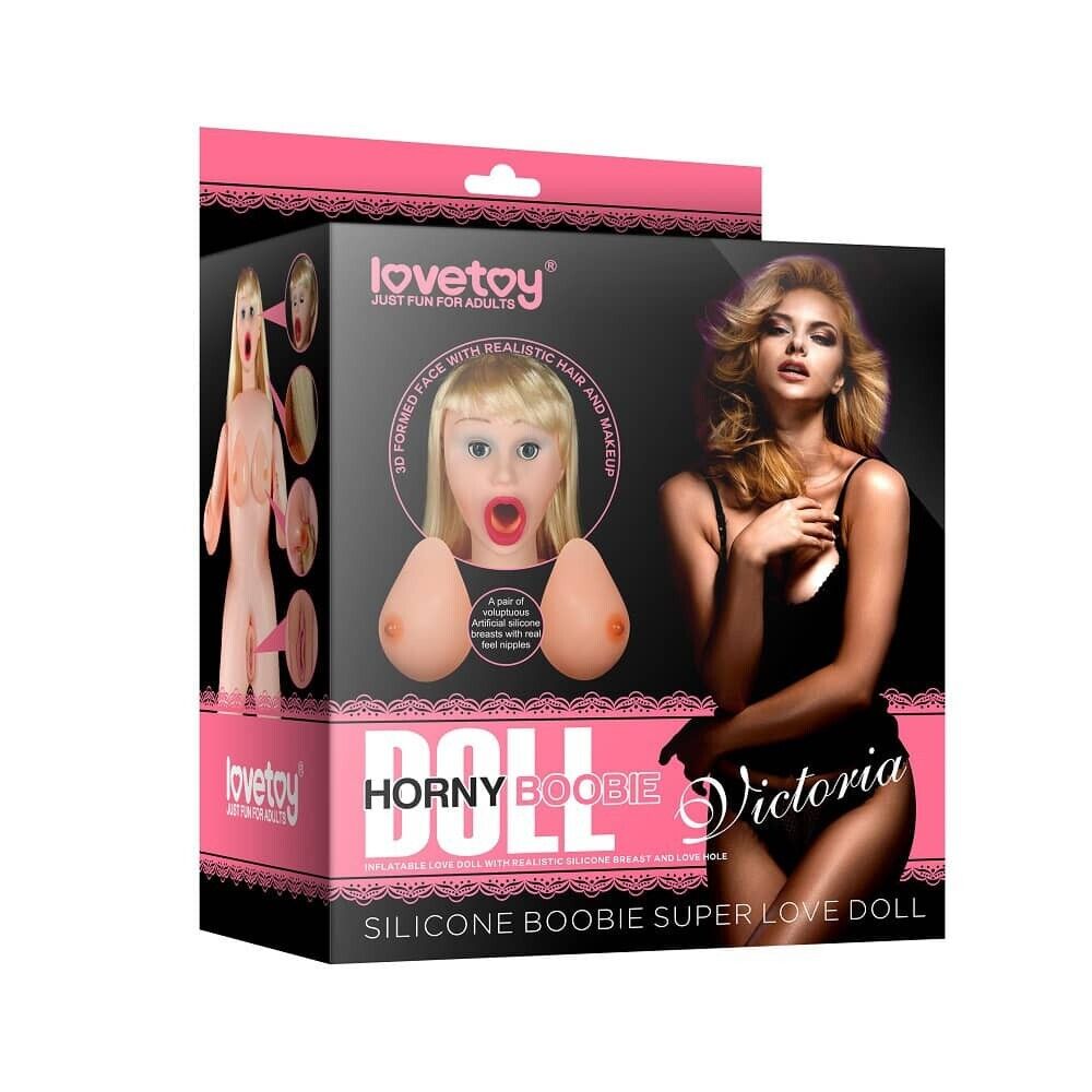 BAMBOLA GONFIABILE REALISTICA BIONDA CON SENO VAGINA SILICONE, BOCCA PENETRABILE