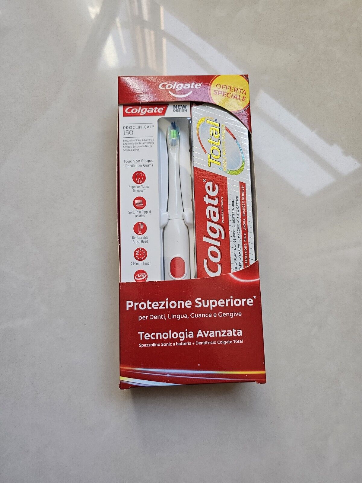COLGATE ProClinical 150 - Spazzolino elettrico a batteria con Dentifricio