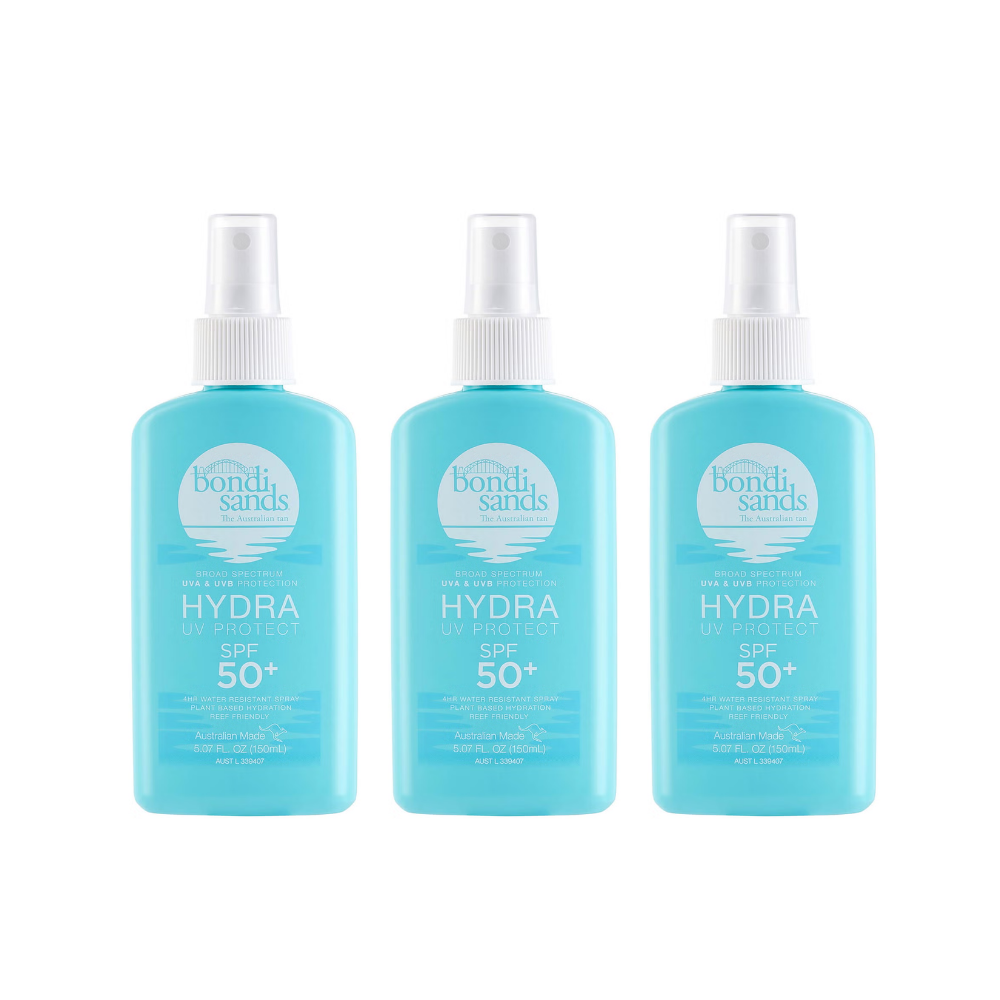 Bondi Sands Broad Spectrum UVA & UVB Protection Hydra UV Protect SPF50+ 40ml x3
