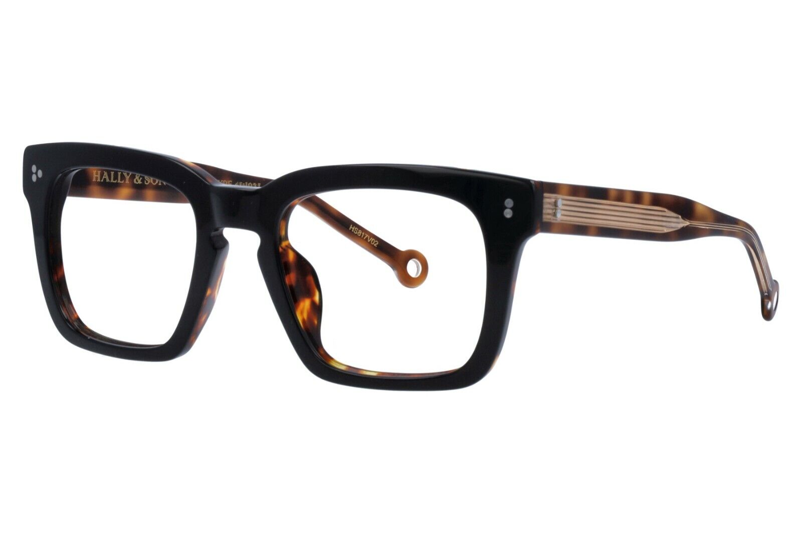 OCCHIALI DA VISTA HALLY & SON UNISEX HS817V02 (NERO) + FILTRI GREEN
