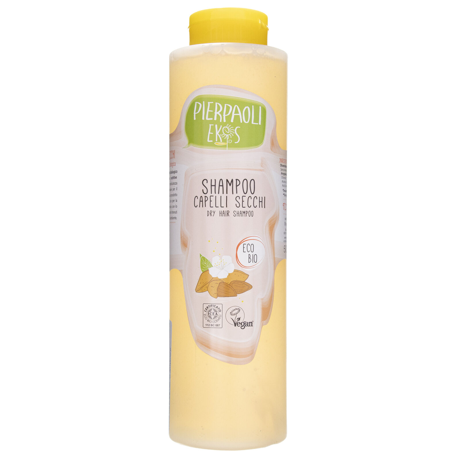 Pierpaoli Ekos Shampoo per capelli secchi con estratto di mandorle dolci, 500 ml