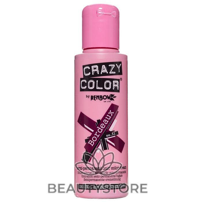 CRAZY COLOR SEMI-PERMANENT HAIR COLOR CREAM BORDEAUX 51