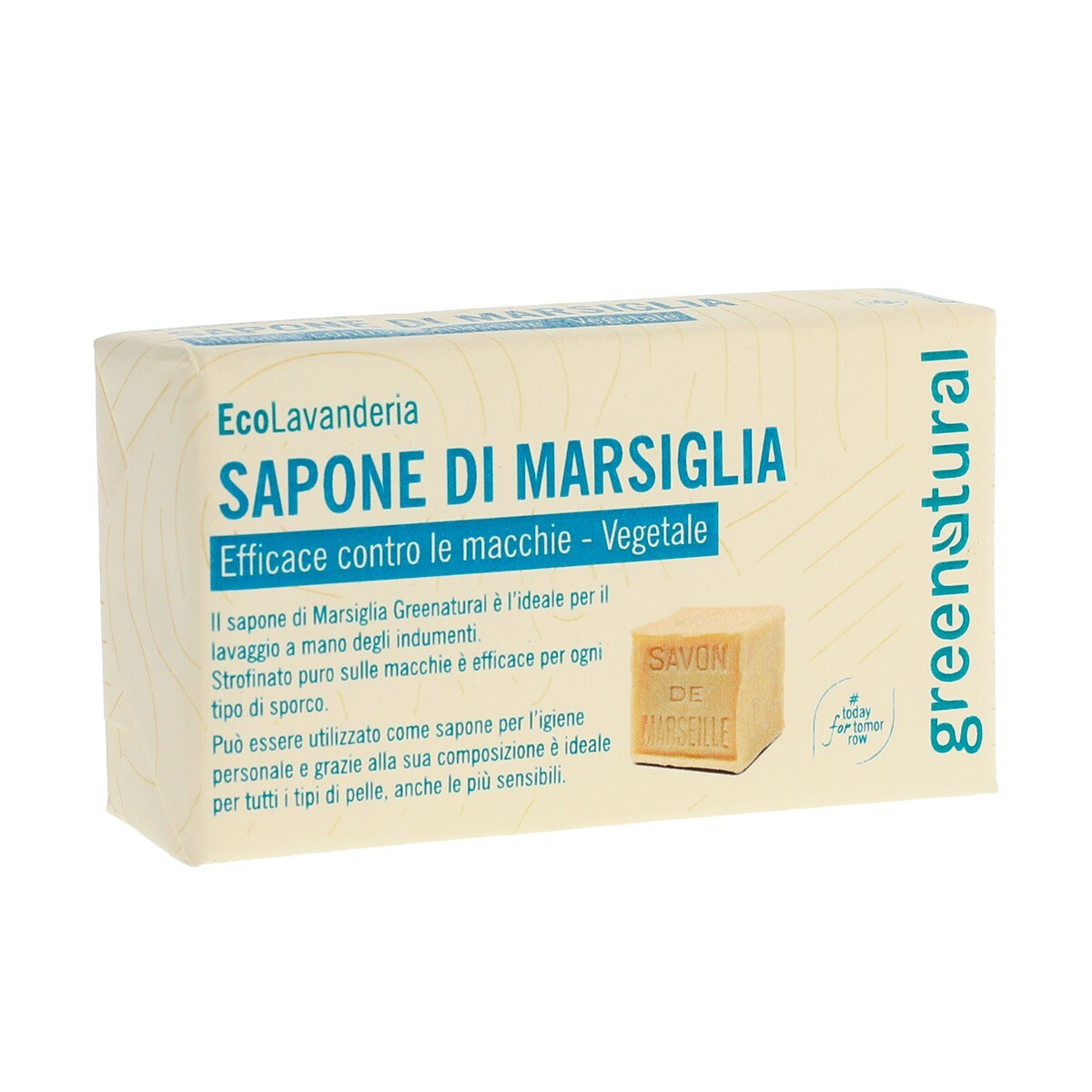Greenatural SAPONE DI MARSIGLIA BUCATO E IGIENE PERSONALE 150 Gr