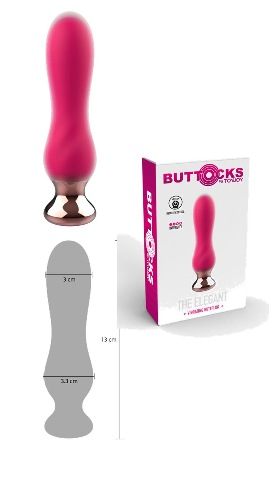 Fallo anale vibratore in silicone con telecomando per uomo e donna butt plug