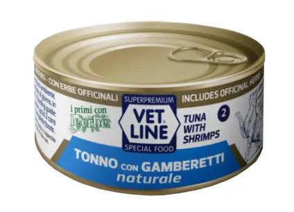 Vet Line Gatto Tonno E Gamberetti Naturale 70 Gr