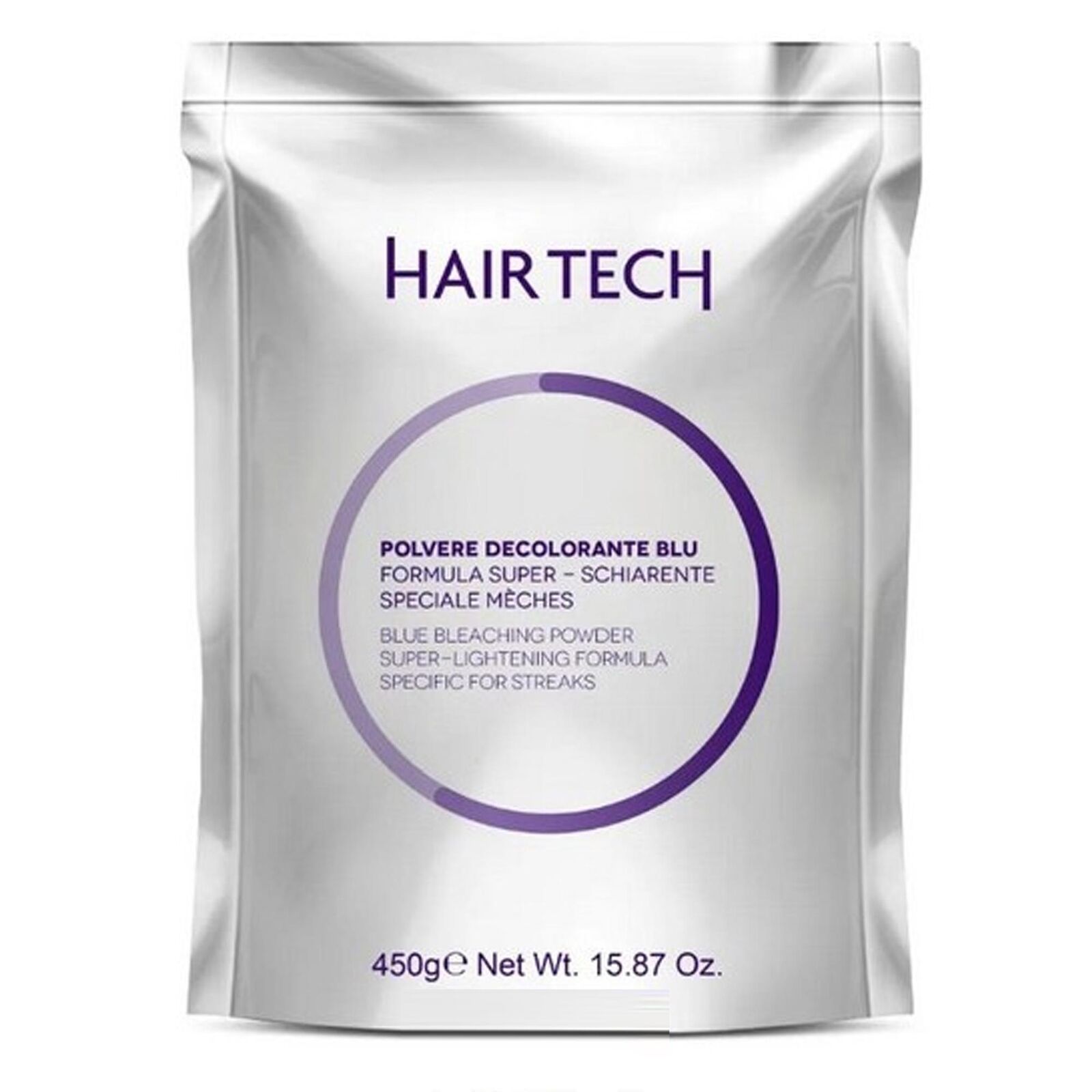 HAIR TECH DECOLORANTE IN POLVERE BLU PER CAPELLI 450GR SCHIARISCE FINO A 8 TONI