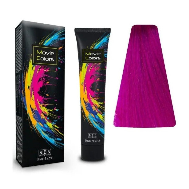 Bes Movie Colors Magenta Tintura Tinta per Capelli Colorazione Rosa 170 ML