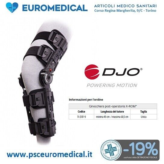 GINOCCHIERA POST-OPERATORIA X-ROM DONJOY UNIVERSALE TELESCOPICA