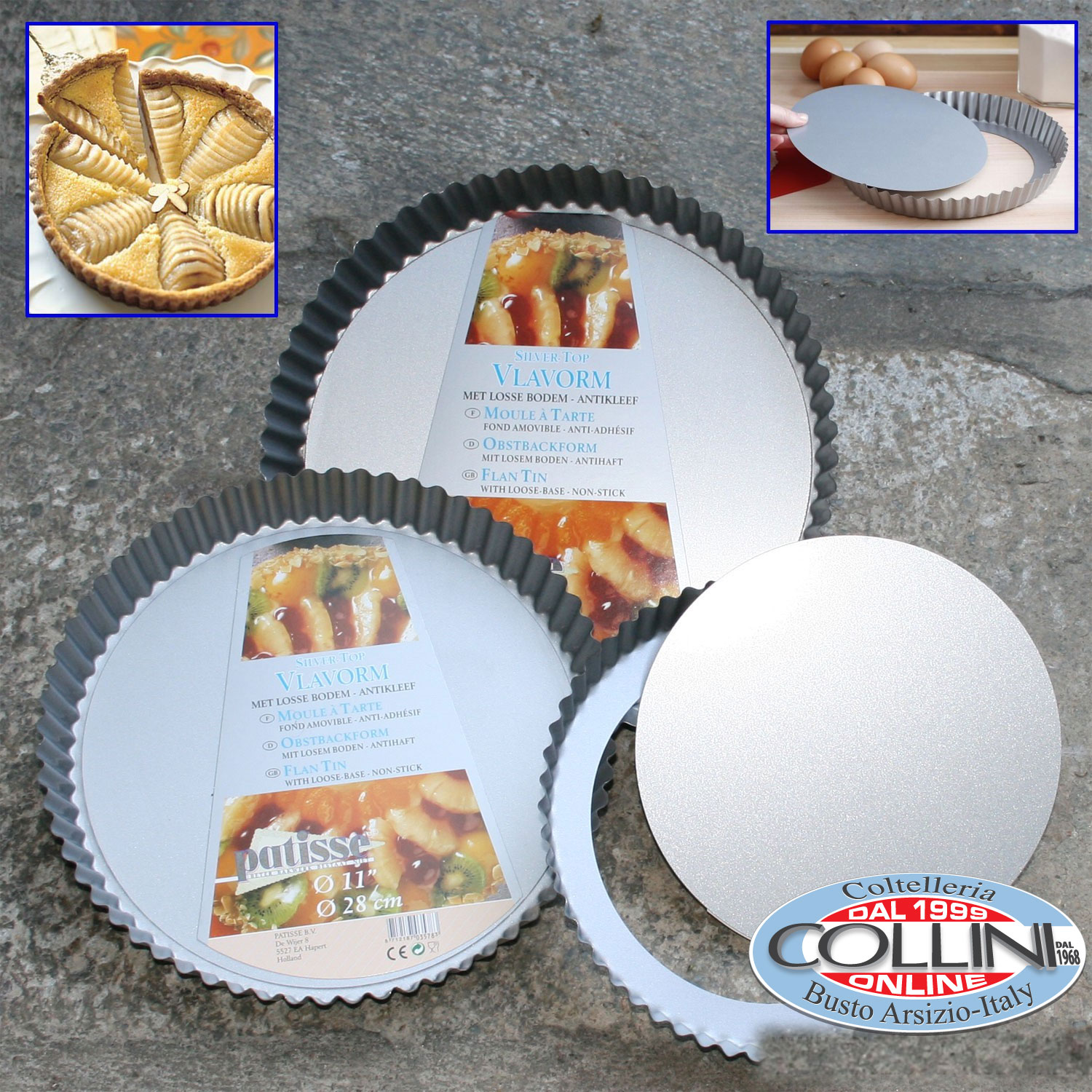 Patisse - Crostata antiaderente APRIBILE cm. 30 - Silver Top