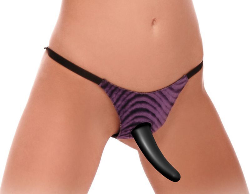 Vibratore con Mutandina Harness Vibrating Strap-On For Him Dildo curvo nero