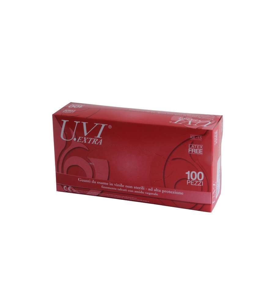 Guanti Vinile Uvi Extra Pz 100 M