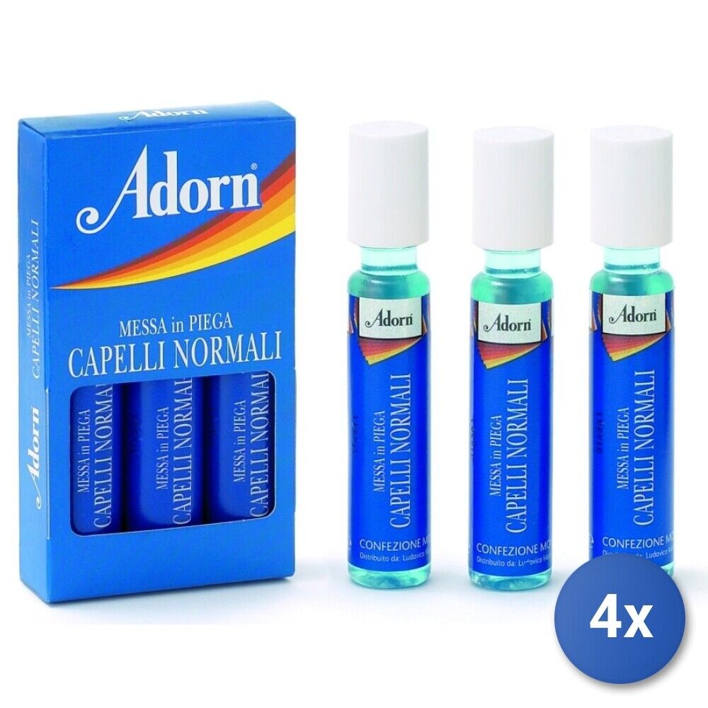 4x Adorn Fiale Capelli 3 Pezzi Normali