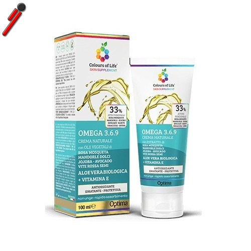 Optima Naturals, Omega 3 6 9, 100 ml Crema antiossidante Idratante e Protettiva
