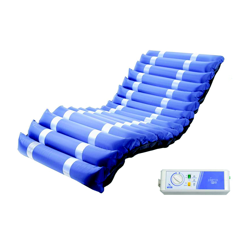 Levitas Kit materasso Antidecubito 3 stadio Piuma Up 3 Pvc con compressore Blu