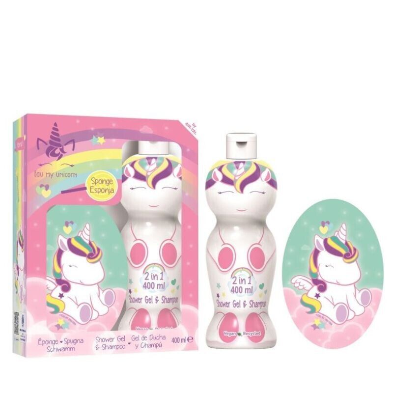 Air Val Eau My Unicorn Set Bagno Shower Gel 2in1 + Spugna