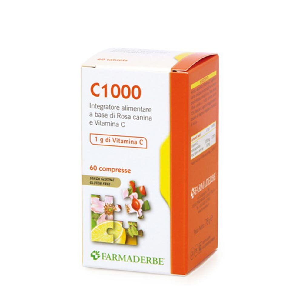 Farmaderbe C 1000 Integratore Alimentare, 60 Compresse