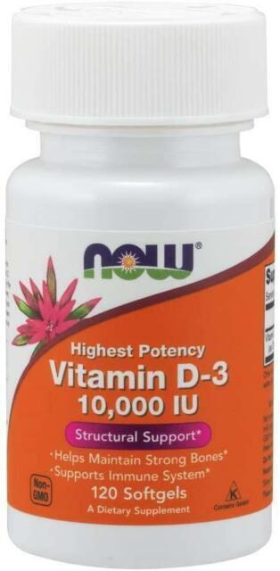 NOW Foods Vitamin D-3 10,000 IU 120 Softgel