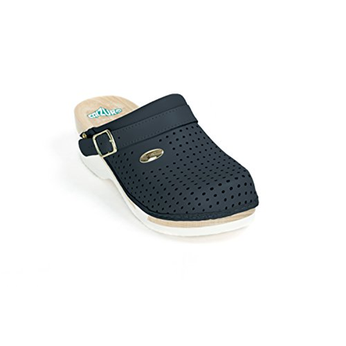 CALZURO WOOD Zoccoli in legno Blue Navy MIS 35