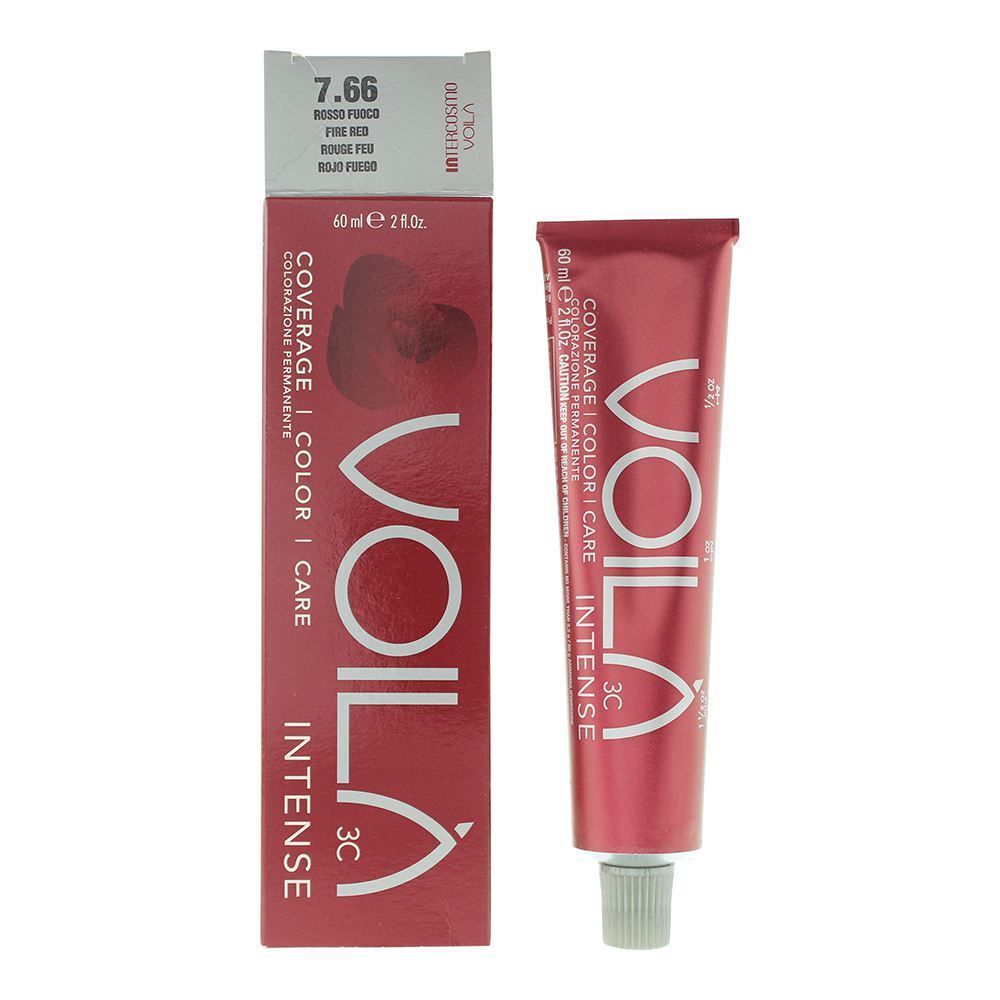 Intercosmo Voila 3C Intense 7.66 Fire Red Hair Colour 60ml For Women Her