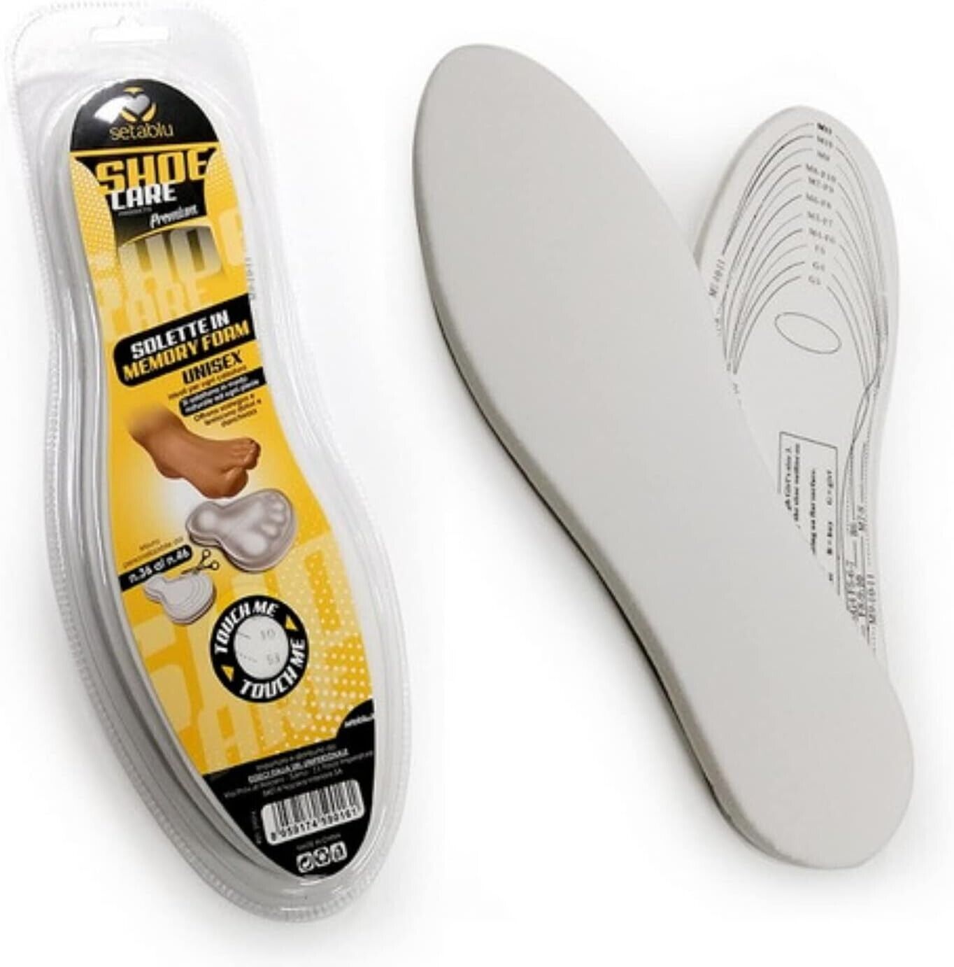 2 SOLETTE SCARPE MEMORY FOAM REPOSA TRASPIRANTI AMMORTIZZANTI UNISEX PLANTARI