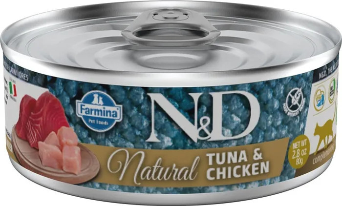 N&D Wet Cat Natural Tuna & Chicken 70gr