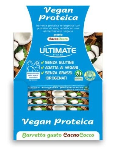 ULTIMATE BARRETTE PROTEICHE VEGANE CACAO E COCCO 24 PEZZI
