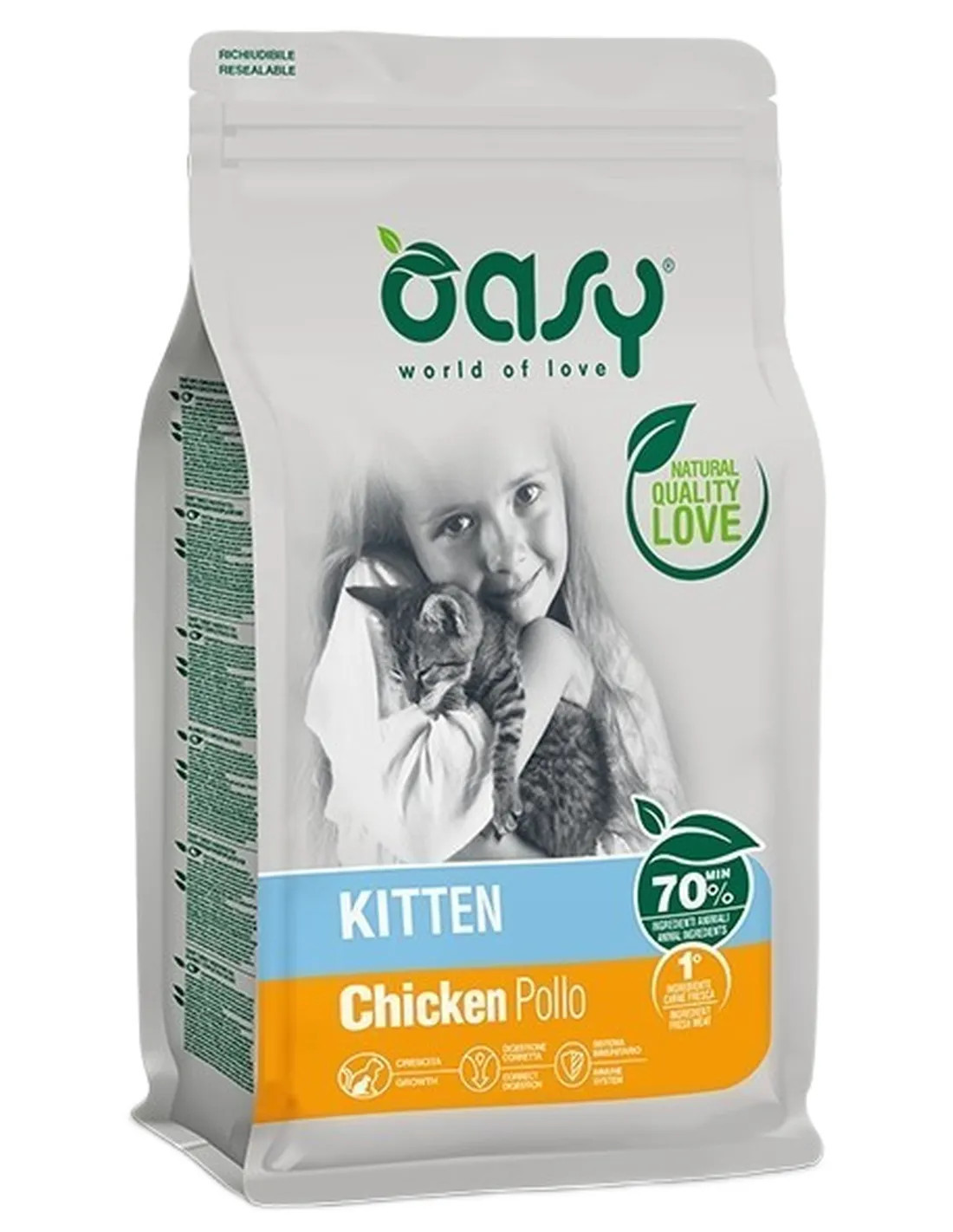 Oasy kitten lifestage pollo 300 gr