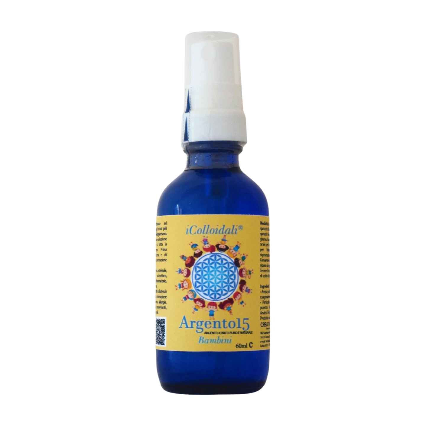 Argento Colloidale Naturale 100% Puro 15PPM 30ml con polverizzatore per bambini