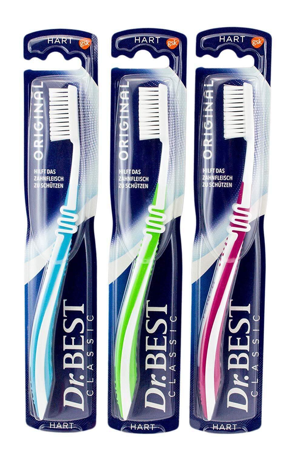 Dr. Best - Spazzolino da denti, duro, 6 confezioni singole (b0r)