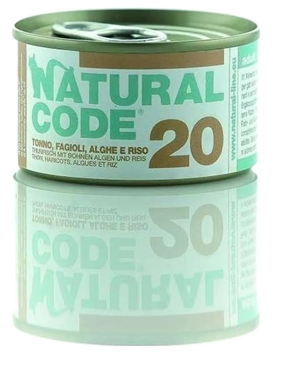 Natural code 20 gatto tonno fagioli alghe e riso 85 gr