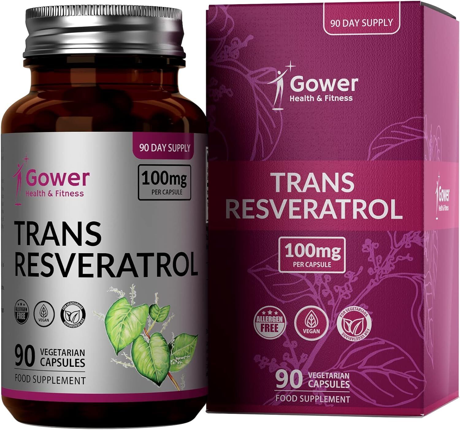 GH Resveratrolo | 100mg Trans per Dose Resveratrol NO OGM 90 Capsule