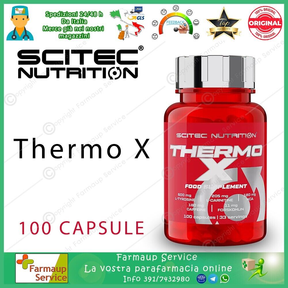 Scitec Nutrition Thermo X Termogenico ThermoX Dimagrante Con Carnitina 100 Cps