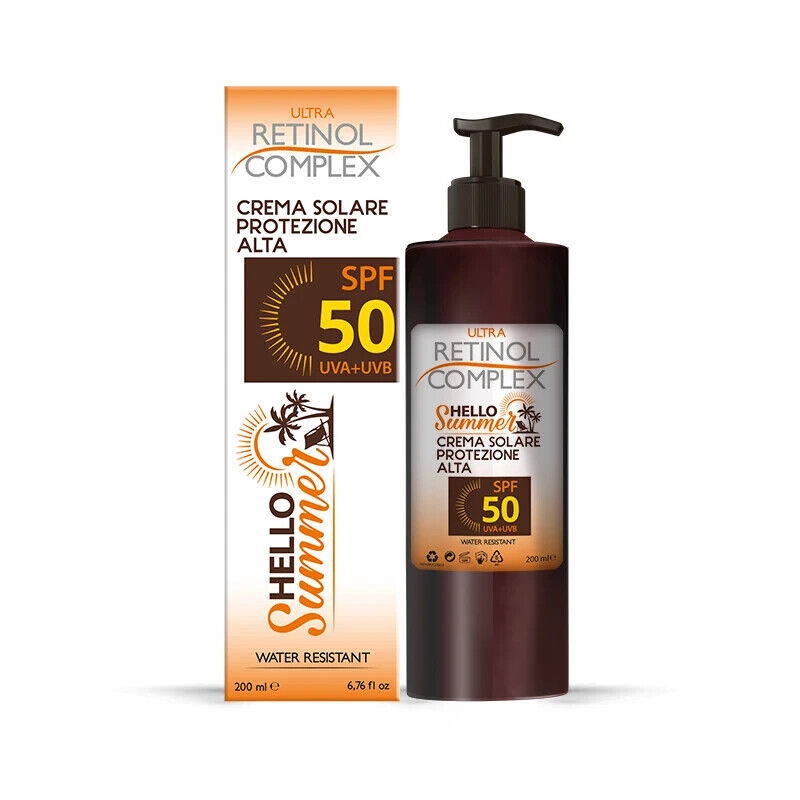 CREMA SOLARE SPF 50 protezione alta 200ml – Retinol Complex
